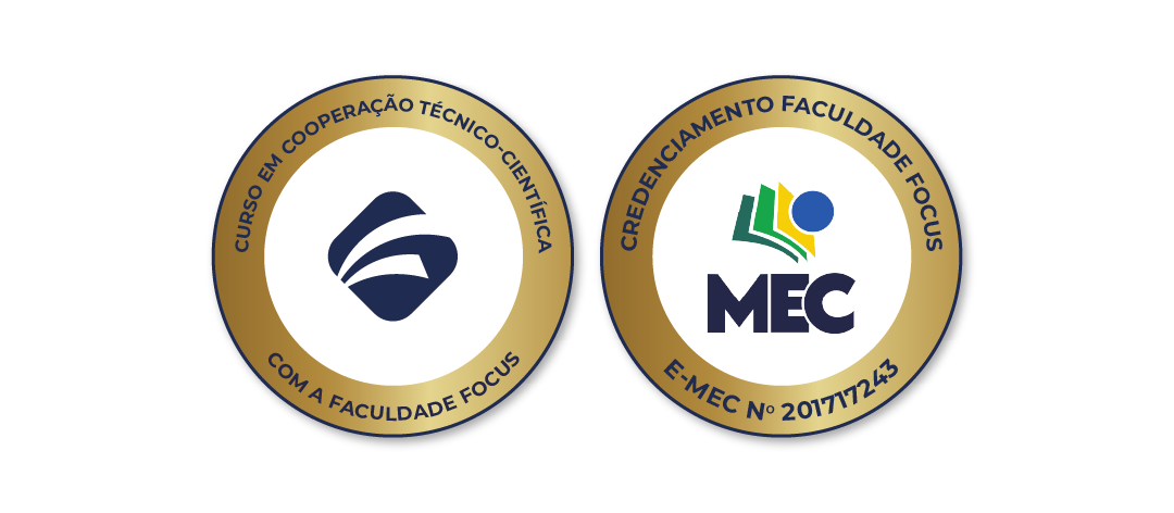 Selos de cooperação técnico-científica com a Faculdade Focus e credenciamento MEC e-MEC nº 201717243